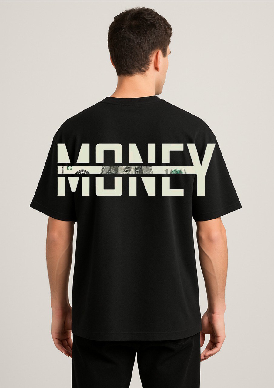MONEY Talks Oversized Black T-Shirt