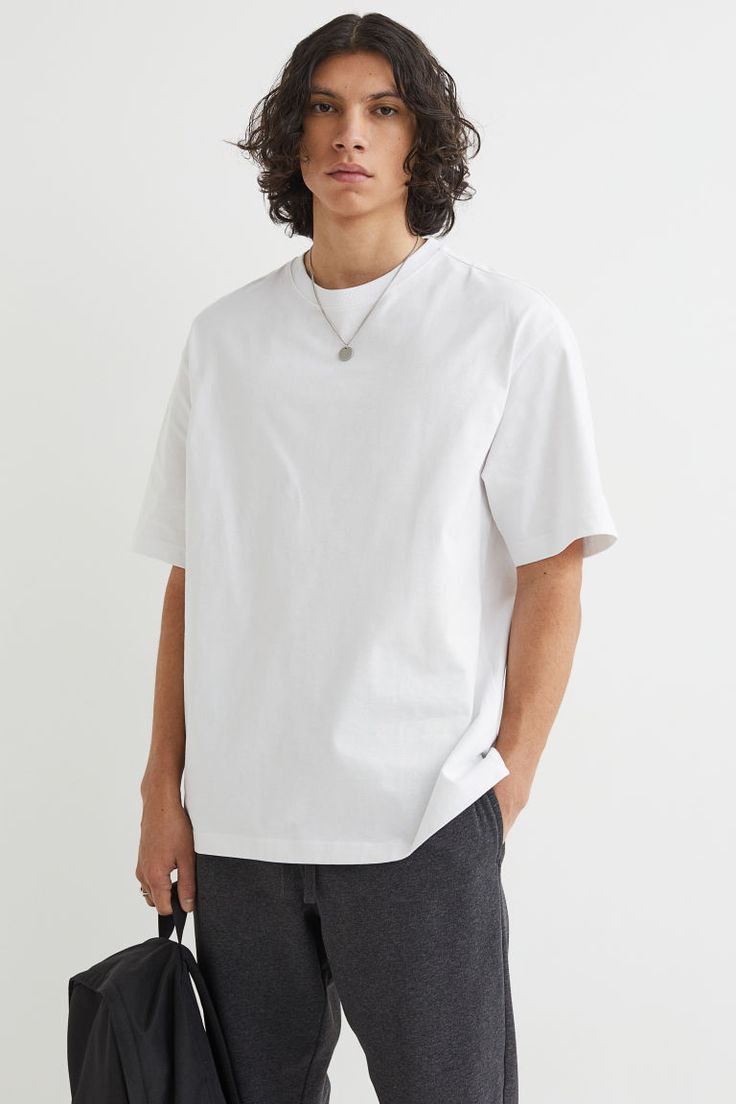 White Plain Down Shoulder T-Shirt