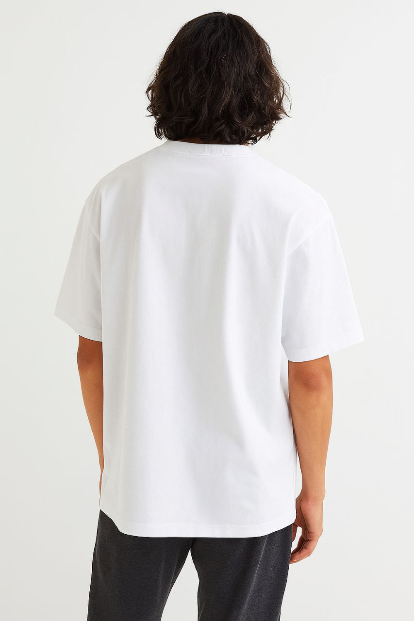 White Plain Down Shoulder T-Shirt