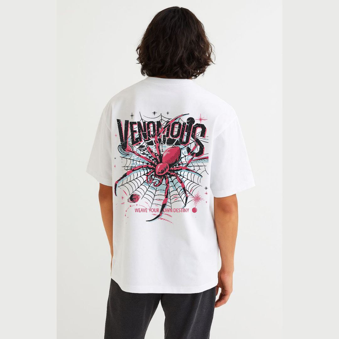 Down Shoulder Venomous T-shirt