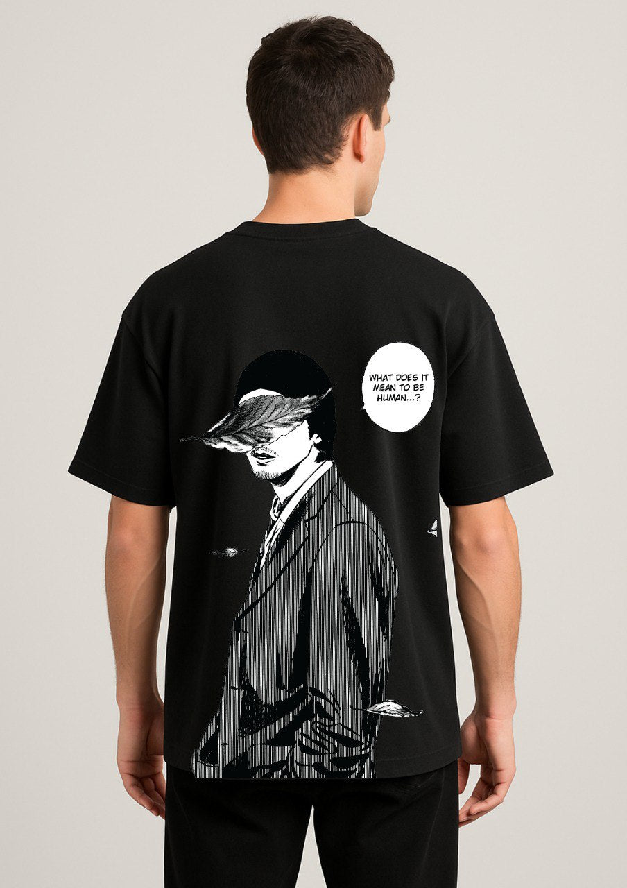 To Be Human Oversized Black T-Shirt