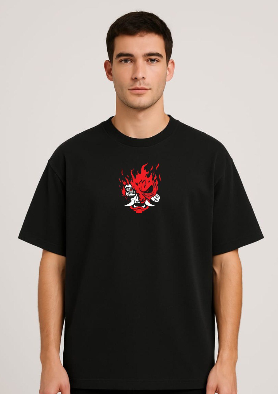 SAMURAI Rockerboy Oversized Black T-Shirt