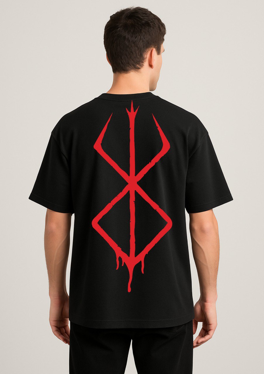 Anime Manga Berserk T-Shirt Red Symbol