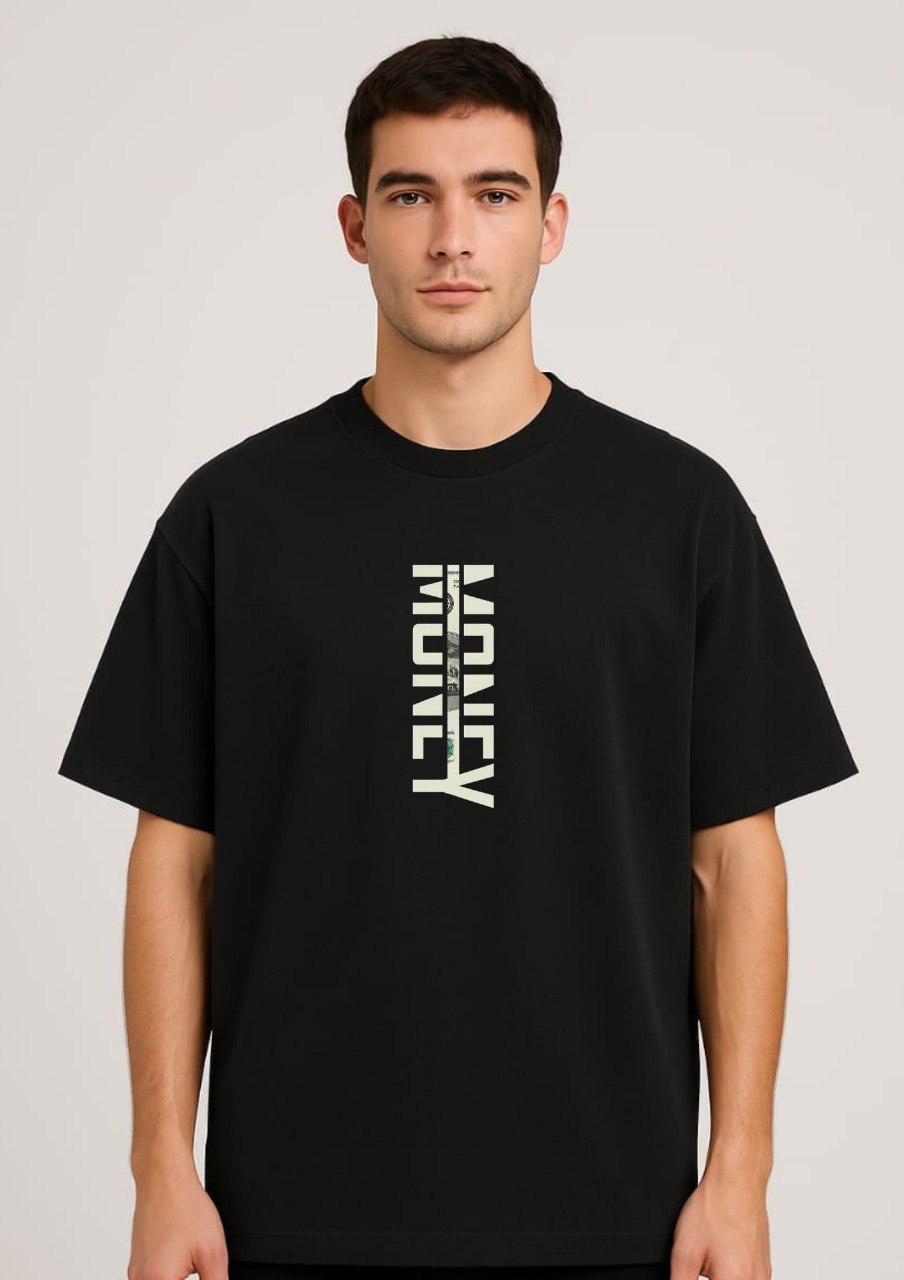 MONEY Talks Oversized Black T-Shirt