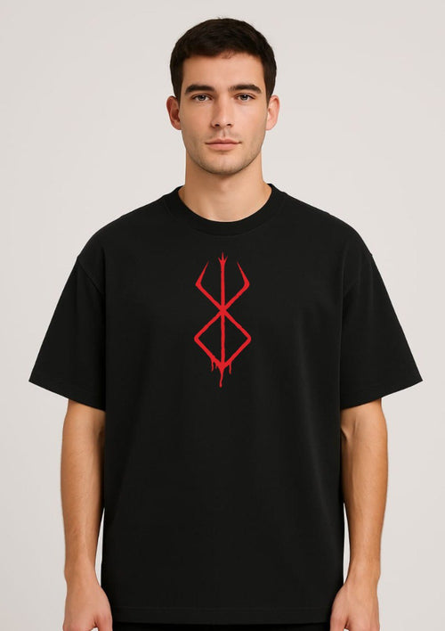 Anime Manga Berserk T-Shirt Red Symbol