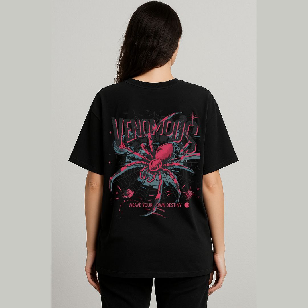 Down Shoulder Venomous T-shirt