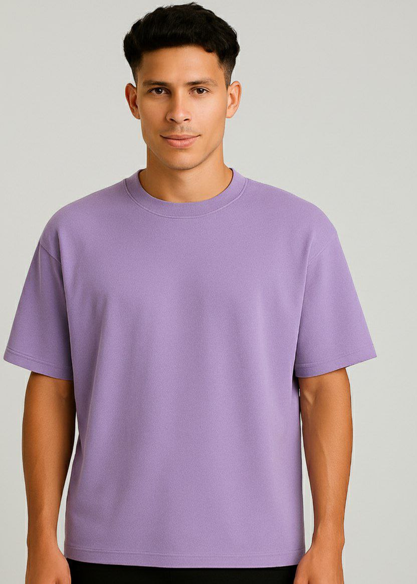 Purple Plain Down Shoulder T-Shirt