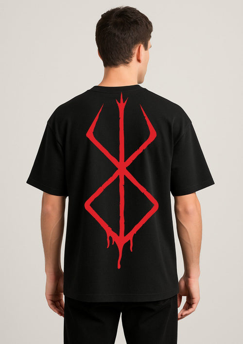 Anime Manga Berserk T-Shirt Red Symbol