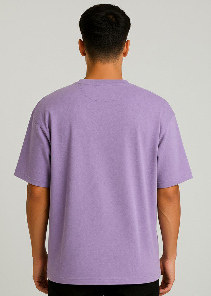 Purple Plain Down Shoulder T-Shirt