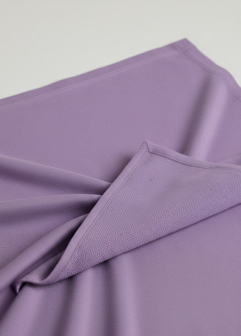 Purple Plain Down Shoulder T-Shirt